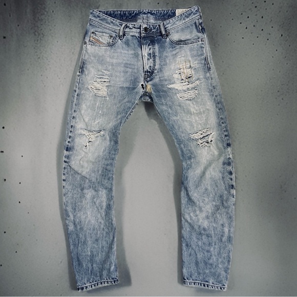Y2K DIESEL Rombee ‘Dusty Mud’ Distressed regular Slim carrot men’s jean 30 x 32 - Picture 5 of 16